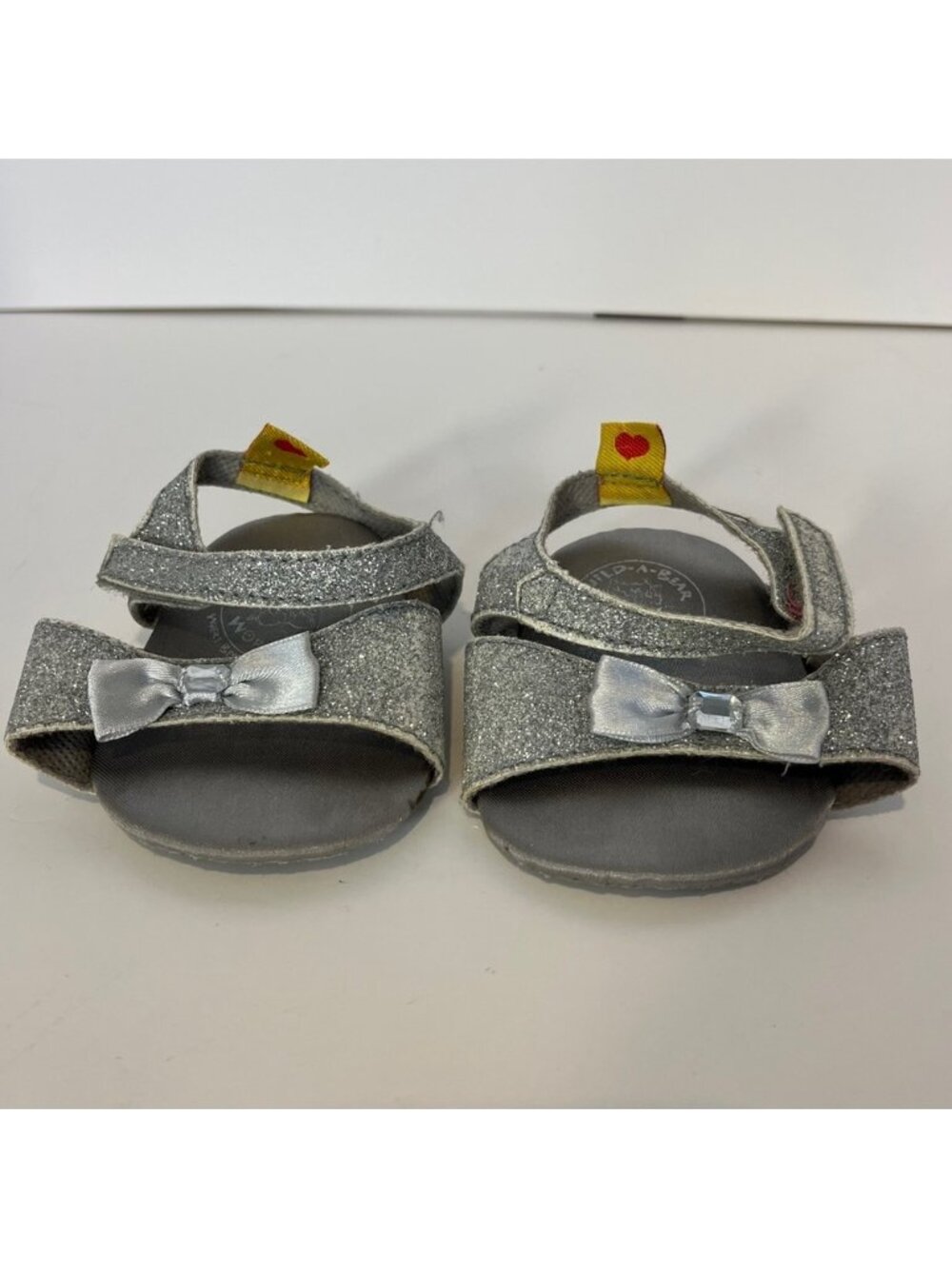 5/$25 Build a Bear BABW Silver Sparkle Glitter Heels Shoes